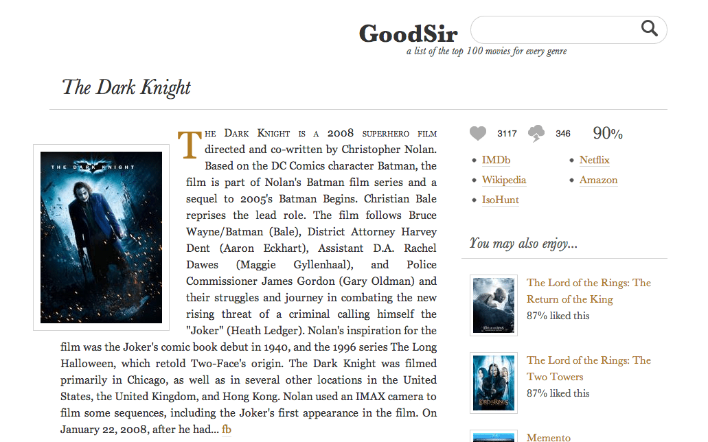 GoodSir, Full movie page